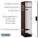 Salsbury 18" Wide Single Tier Designer Wood Locker - 1 Wide - 6 Feet High - 21 Inches Deep - Mahogany - Silver Electronic Locks - Sweatfully