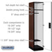 Salsbury 18" Wide Single Tier Designer Wood Locker - 1 Wide - 6 Feet High - 21 Inches Deep - Mahogany - Hasps - Sweatfully