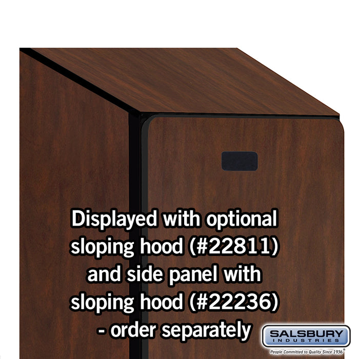 Salsbury 18" Wide Single Tier Designer Wood Locker - 1 Wide - 6 Feet High - 21 Inches Deep - Mahogany - Hasps - Sweatfully