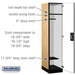 Salsbury 18" Wide Single Tier Designer Wood Locker - 1 Wide - 6 Feet High - 21 Inches Deep - Maple - Black Resettable Combination Locks - Sweatfully