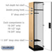 Salsbury 18" Wide Single Tier Designer Wood Locker - 1 Wide - 6 Feet High - 21 Inches Deep - Maple - Hasps - Sweatfully