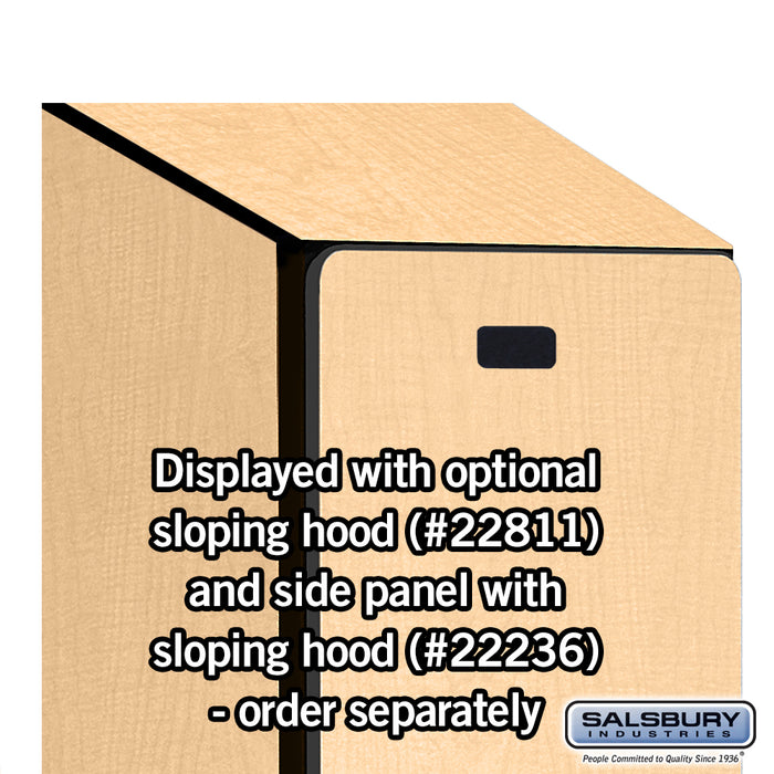 Salsbury 18" Wide Single Tier Designer Wood Locker - 1 Wide - 6 Feet High - 21 Inches Deep - Maple - Hasps - Sweatfully