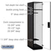 Salsbury 18" Wide Single Tier Designer Wood Locker - 1 Wide - 6 Feet High - 24 Inches Deep - Black - Black Electronic Locks - Sweatfully