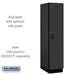 Salsbury 18" Wide Single Tier Designer Wood Locker - 1 Wide - 6 Feet High - 24 Inches Deep - Black - Black Resettable Combination Locks - Sweatfully