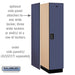 Salsbury 18" Wide Single Tier Designer Wood Locker - 1 Wide - 6 Feet High - 24 Inches Deep - Blue - Black Electronic Locks - Sweatfully