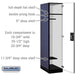 Salsbury 18" Wide Single Tier Designer Wood Locker - 1 Wide - 6 Feet High - 24 Inches Deep - Blue - Black Resettable Combination Locks - Sweatfully