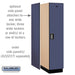 Salsbury 18" Wide Single Tier Designer Wood Locker - 1 Wide - 6 Feet High - 24 Inches Deep - Blue - Silver Electronic Locks - Sweatfully