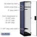 Salsbury 18" Wide Single Tier Designer Wood Locker - 1 Wide - 6 Feet High - 24 Inches Deep - Blue - Silver Electronic Locks - Sweatfully