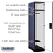 Salsbury 18" Wide Single Tier Designer Wood Locker - 1 Wide - 6 Feet High - 24 Inches Deep - Blue - Hasps - Sweatfully