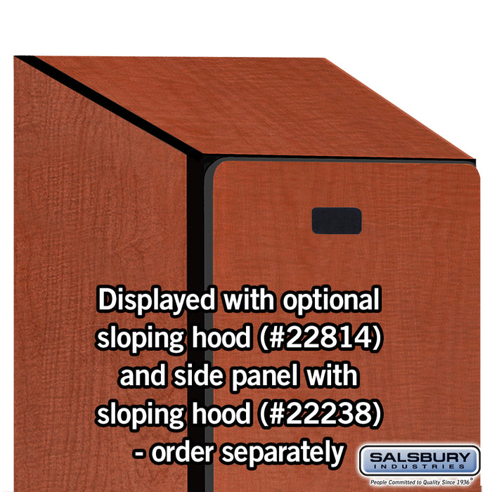 Salsbury 18" Wide Single Tier Designer Wood Locker - 1 Wide - 6 Feet High - 24 Inches Deep - Cherry - Hasps - Sweatfully