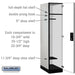 Salsbury 18" Wide Single Tier Designer Wood Locker - 1 Wide - 6 Feet High - 24 Inches Deep - Gray - Silver Electronic Locks - Sweatfully