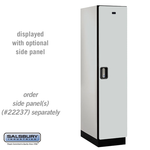 Salsbury 18" Wide Single Tier Designer Wood Locker - 1 Wide - 6 Feet High - 24 Inches Deep - Gray - Silver Electronic Locks - Sweatfully