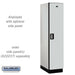 Salsbury 18" Wide Single Tier Designer Wood Locker - 1 Wide - 6 Feet High - 24 Inches Deep - Gray - Silver Electronic Locks - Sweatfully
