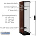 Salsbury 18" Wide Single Tier Designer Wood Locker - 1 Wide - 6 Feet High - 24 Inches Deep - Mahogany - Black Electronic Locks - Sweatfully