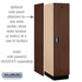 Salsbury 18" Wide Single Tier Designer Wood Locker - 1 Wide - 6 Feet High - 24 Inches Deep - Mahogany - Silver Electronic Locks - Sweatfully