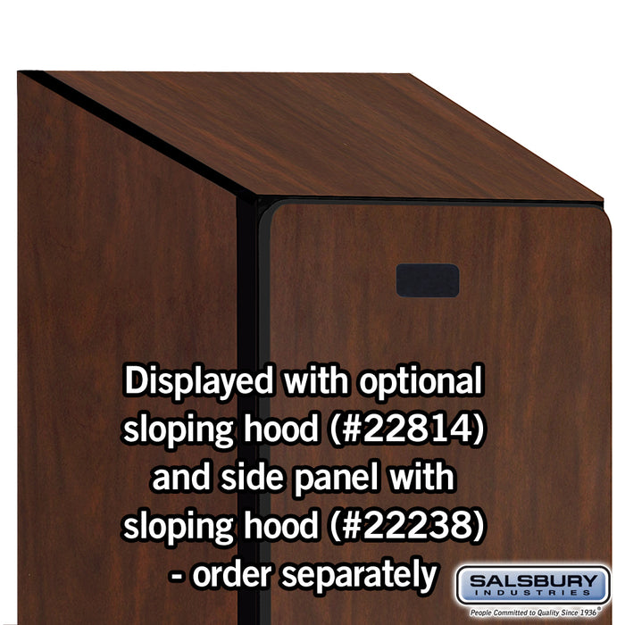Salsbury 18" Wide Single Tier Designer Wood Locker - 1 Wide - 6 Feet High - 24 Inches Deep - Mahogany - Hasps - Sweatfully