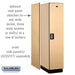 Salsbury 18" Wide Single Tier Designer Wood Locker - 1 Wide - 6 Feet High - 24 Inches Deep - Maple - Silver Electronic Locks - Sweatfully
