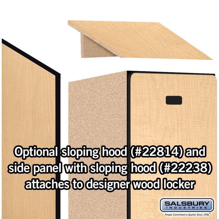 Salsbury 18" Wide Single Tier Designer Wood Locker - 1 Wide - 6 Feet High - 24 Inches Deep - Maple - Hasps - Sweatfully