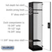 Salsbury 18" Wide Single Tier Designer Wood Locker - 1 Wide - 6 Feet High - 18 Inches Deep - Black - Silver Resettable Combination Locks - Sweatfully