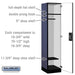 Salsbury 18" Wide Single Tier Designer Wood Locker - 1 Wide - 6 Feet High - 18 Inches Deep - Blue - Black Resettable Combination Locks - Sweatfully