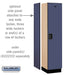 Salsbury 18" Wide Single Tier Designer Wood Locker - 1 Wide - 6 Feet High - 18 Inches Deep - Blue - Hasps - Sweatfully