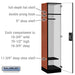 Salsbury 18" Wide Single Tier Designer Wood Locker - 1 Wide - 6 Feet High - 18 Inches Deep - Cherry - Silver Resettable Combination Locks - Sweatfully
