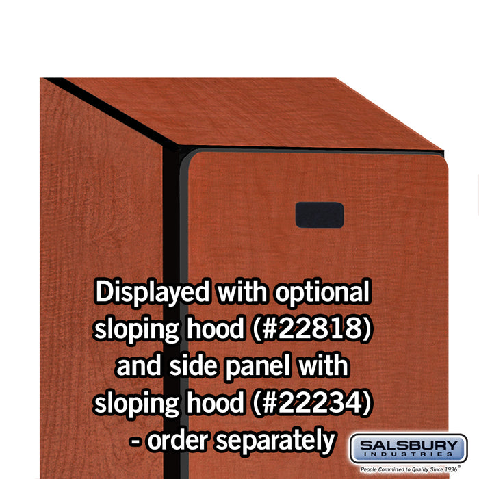 Salsbury 18" Wide Single Tier Designer Wood Locker - 1 Wide - 6 Feet High - 18 Inches Deep - Cherry - Hasps - Sweatfully
