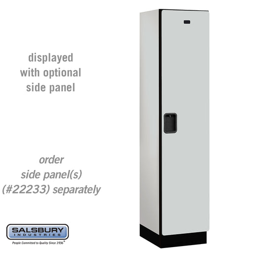 Salsbury 18" Wide Single Tier Designer Wood Locker - 1 Wide - 6 Feet High - 18 Inches Deep - Gray - Hasps - Sweatfully