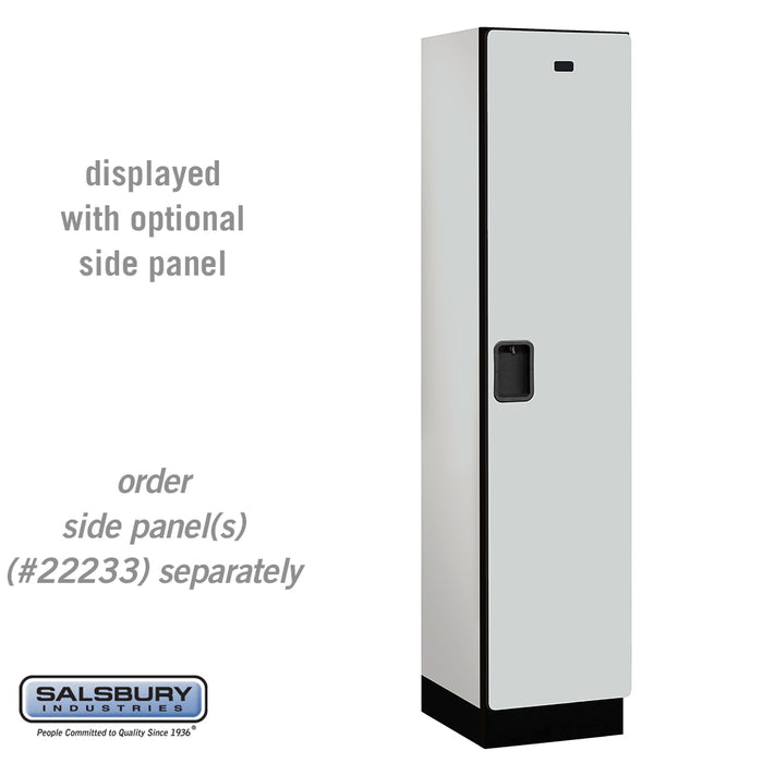 Salsbury 18" Wide Single Tier Designer Wood Locker - 1 Wide - 6 Feet High - 18 Inches Deep - Gray - Hasps - Sweatfully