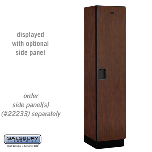 Salsbury 18" Wide Single Tier Designer Wood Locker - 1 Wide - 6 Feet High - 18 Inches Deep - Mahogany - Hasps - Sweatfully