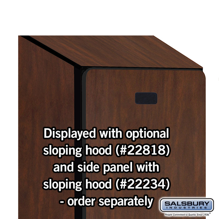 Salsbury 18" Wide Single Tier Designer Wood Locker - 1 Wide - 6 Feet High - 18 Inches Deep - Mahogany - Hasps - Sweatfully
