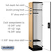 Salsbury 18" Wide Single Tier Designer Wood Locker - 1 Wide - 6 Feet High - 18 Inches Deep - Maple - Silver Resettable Combination Locks - Sweatfully
