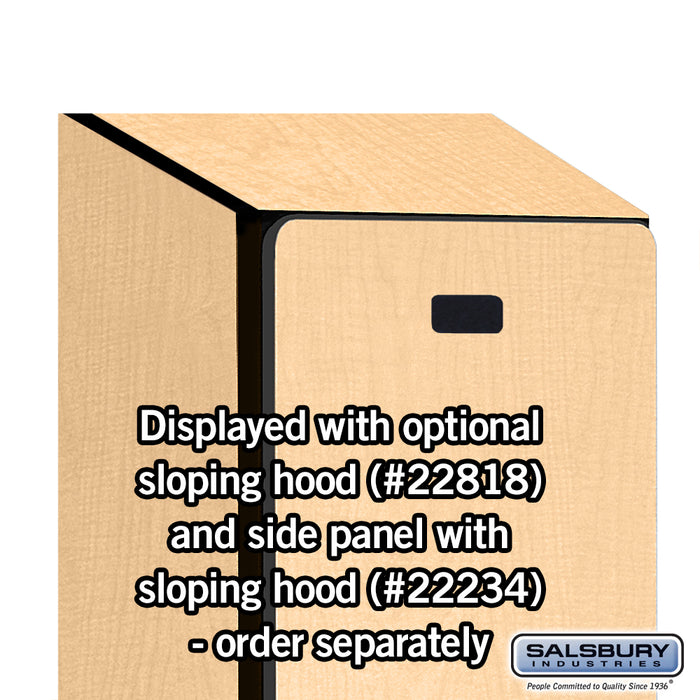 Salsbury 18" Wide Single Tier Designer Wood Locker - 1 Wide - 6 Feet High - 18 Inches Deep - Maple - Hasps - Sweatfully