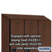 Salsbury 18" Wide Single Tier Designer Wood Locker - 3 Wide - 6 Feet High - 21 Inches Deep - Mahogany - Hasps - Sweatfully