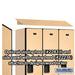 Salsbury 18" Wide Single Tier Designer Wood Locker - 3 Wide - 6 Feet High - 21 Inches Deep - Maple - Hasps - Sweatfully