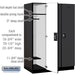 Salsbury 18" Wide Single Tier Designer Wood Locker - 3 Wide - 6 Feet High - 24 Inches Deep - Black - Silver Resettable Combination Locks - Sweatfully