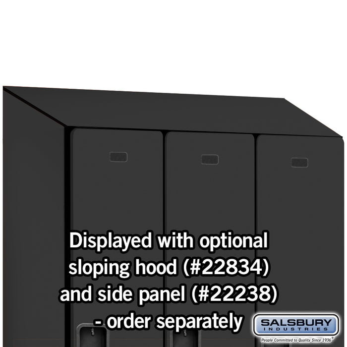 Salsbury 18" Wide Single Tier Designer Wood Locker - 3 Wide - 6 Feet High - 24 Inches Deep - Black - Hasps - Sweatfully