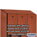 Salsbury 18" Wide Single Tier Designer Wood Locker - 3 Wide - 6 Feet High - 24 Inches Deep - Cherry - Hasps - Sweatfully