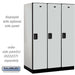 Salsbury 18" Wide Single Tier Designer Wood Locker - 3 Wide - 6 Feet High - 24 Inches Deep - Gray - Hasps - Sweatfully