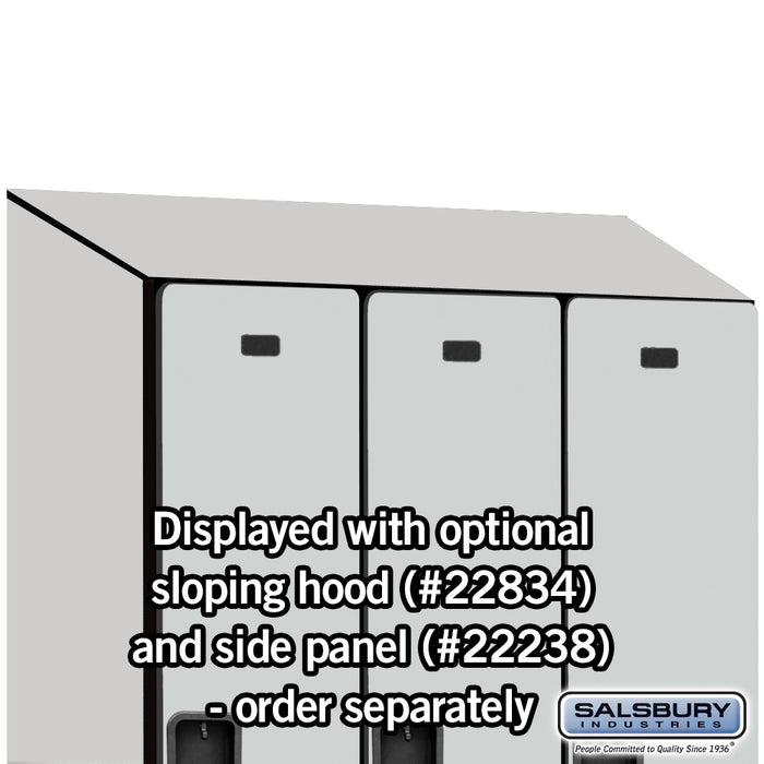 Salsbury 18" Wide Single Tier Designer Wood Locker - 3 Wide - 6 Feet High - 24 Inches Deep - Gray - Hasps - Sweatfully