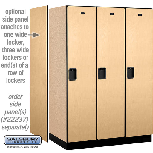 Salsbury 18" Wide Single Tier Designer Wood Locker - 3 Wide - 6 Feet High - 24 Inches Deep - Maple - Hasps - Sweatfully