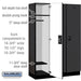 Salsbury 18" Wide Single Tier Designer Wood Locker - 3 Wide - 6 Feet High - 18 Inches Deep - Black - Black Resettable Combination Locks - Sweatfully