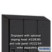 Salsbury 18" Wide Single Tier Designer Wood Locker - 3 Wide - 6 Feet High - 18 Inches Deep - Black - Hasps - Sweatfully