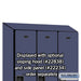 Salsbury 18" Wide Single Tier Designer Wood Locker - 3 Wide - 6 Feet High - 18 Inches Deep - Blue - Hasps - Sweatfully