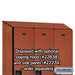 Salsbury 18" Wide Single Tier Designer Wood Locker - 3 Wide - 6 Feet High - 18 Inches Deep - Cherry - Hasps - Sweatfully