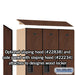 Salsbury 18" Wide Single Tier Designer Wood Locker - 3 Wide - 6 Feet High - 18 Inches Deep - Mahogany - Hasps - Sweatfully