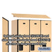 Salsbury 18" Wide Single Tier Designer Wood Locker - 3 Wide - 6 Feet High - 18 Inches Deep - Maple - Hasps - Sweatfully