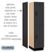 Salsbury 18" Wide Double Tier Designer Wood Locker - 1 Wide - 6 Feet High - 21 Inches Deep - Black - Black Resettable Combination Locks - Sweatfully
