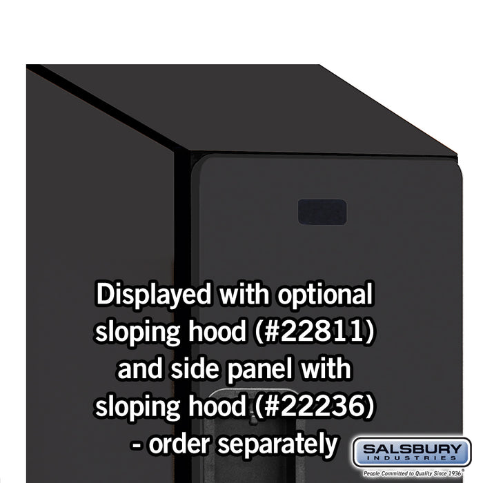 Salsbury 18" Wide Double Tier Designer Wood Locker - 1 Wide - 6 Feet High - 21 Inches Deep - Black - Hasps - Sweatfully