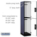 Salsbury 18" Wide Double Tier Designer Wood Locker - 1 Wide - 6 Feet High - 21 Inches Deep - Blue - Silver Resettable Combination Locks - Sweatfully